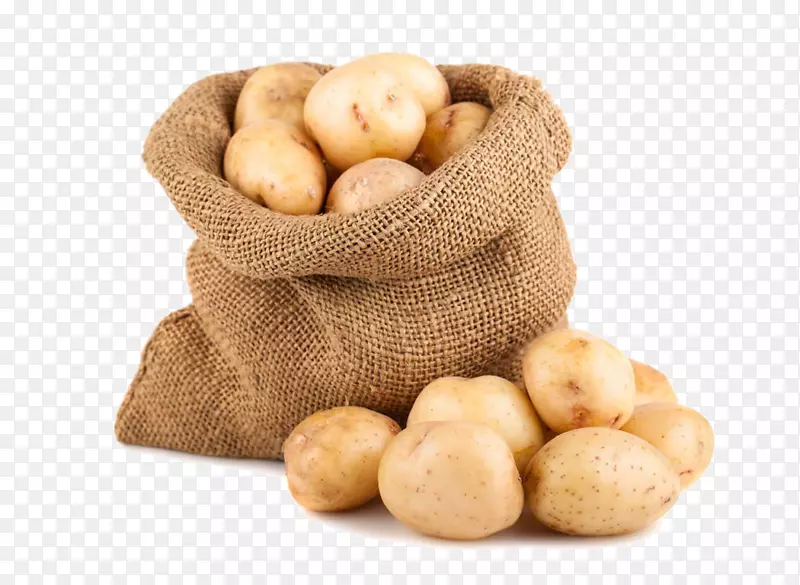 马铃薯炸薯条麻袋食品摄影-土豆