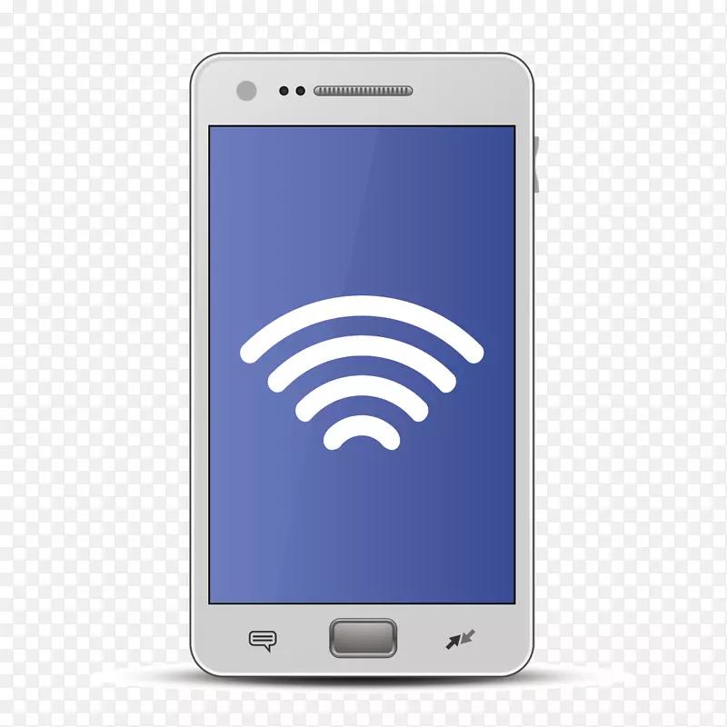 无线wi-fi智能手机图标白色智能手机