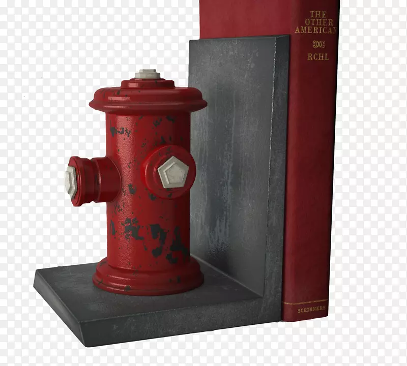消防栓-红色消防栓灰书