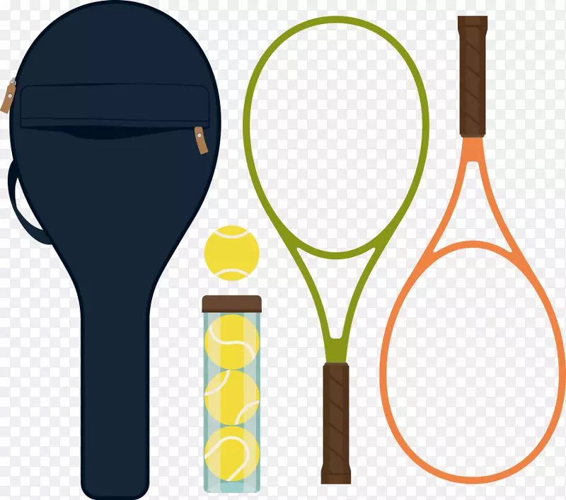 网球拍、羽毛球、网球球拍和网球
