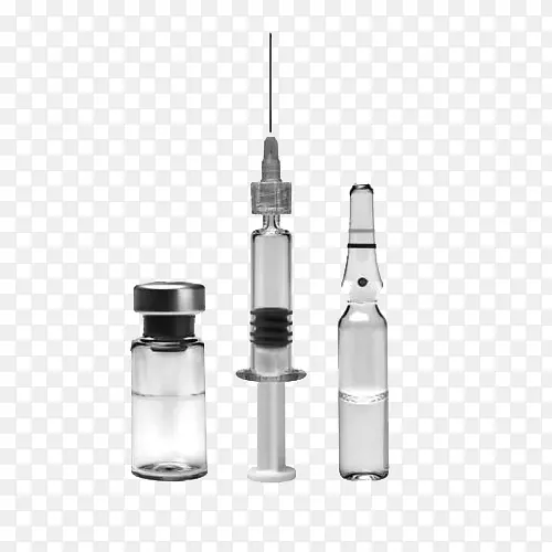 注射器药物小瓶注射Getty图像.药用注射器和药物