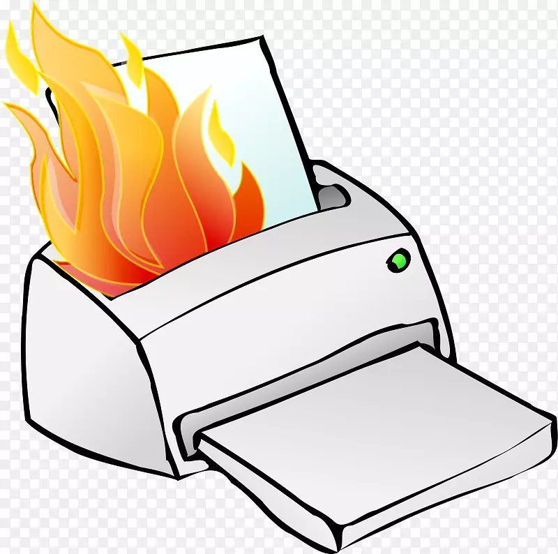 打印机免费内容剪辑艺术燃烧卡通打印机