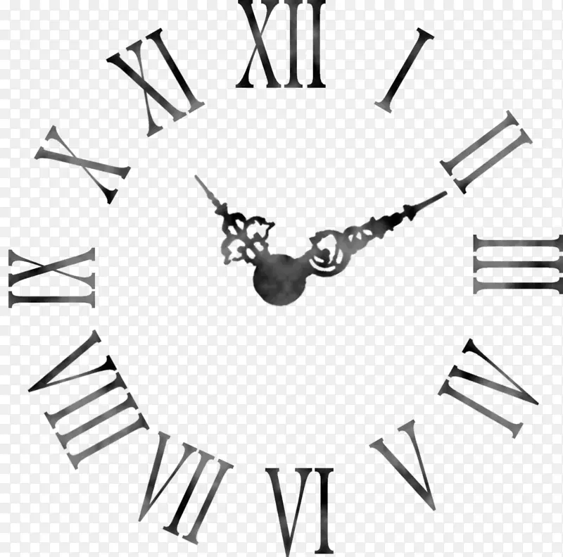 钟面罗马数字墙表时间