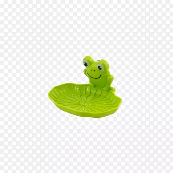 香皂菜浴室-盎格鲁新鲜可爱的绿色青蛙双吸盘肥皂盒
