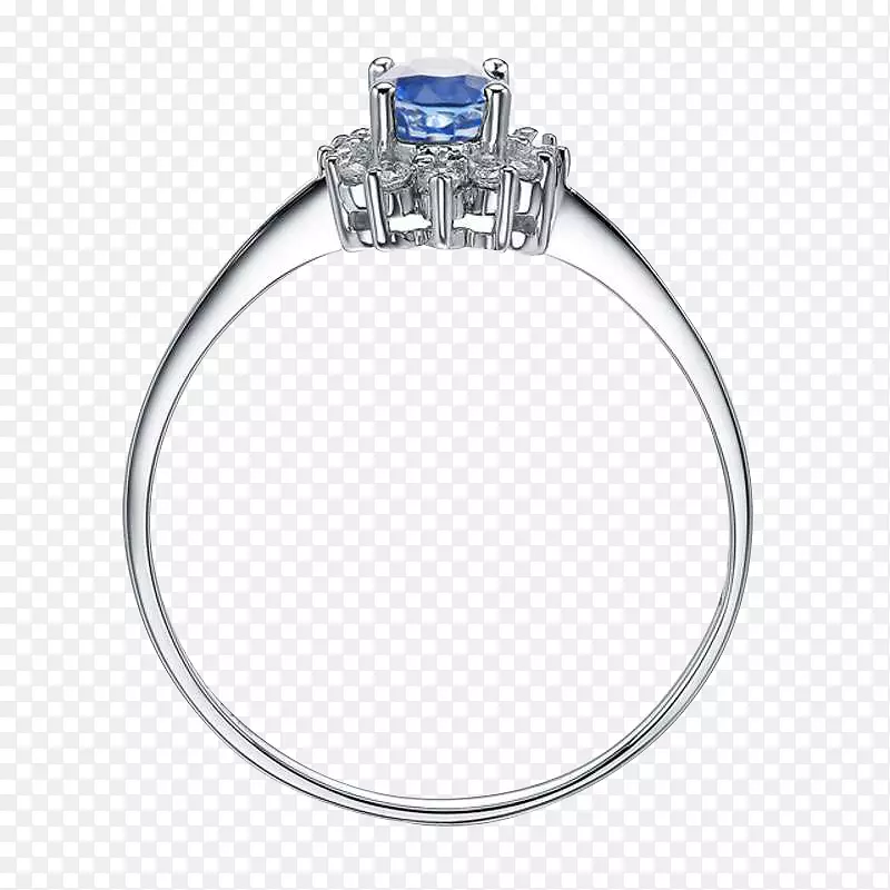 耳环蓝宝石钻石蓝宝石戒指