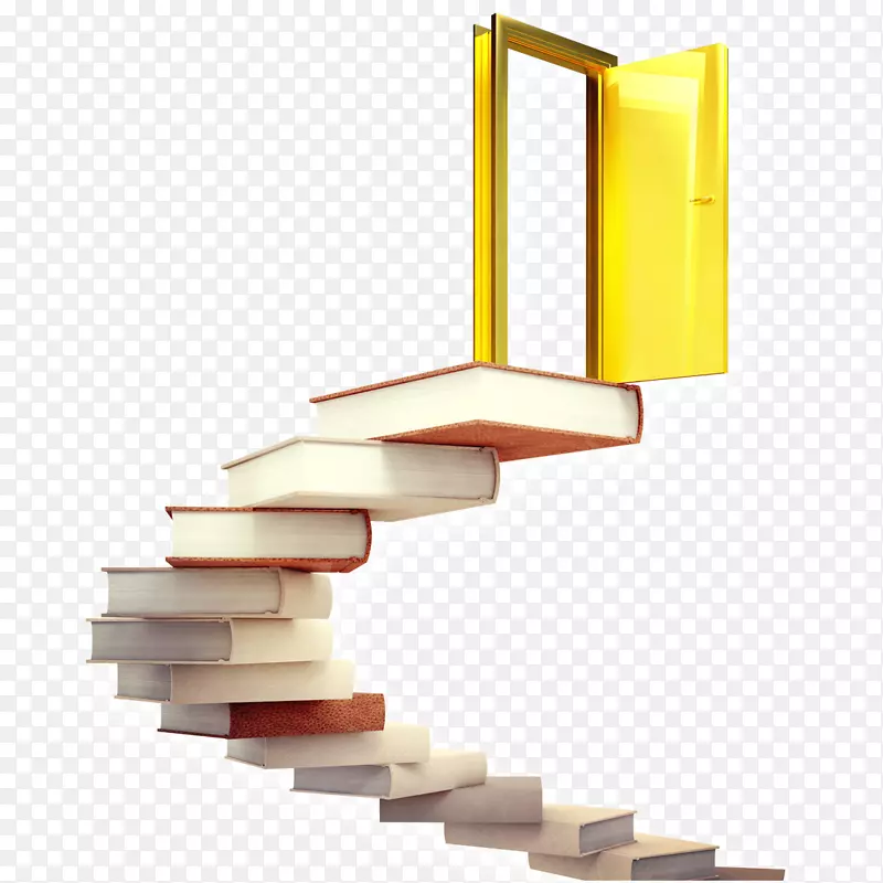 门知识摄影楼梯插图.书籍和门