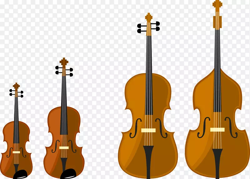 弦乐器大提琴彩绘小提琴和大提琴