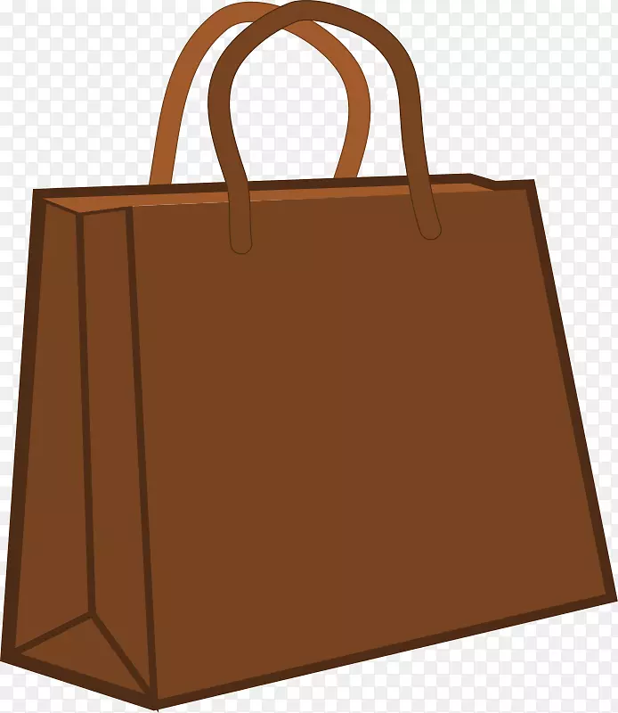 购物袋夹艺术棕色袋