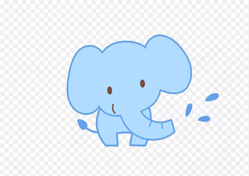 大象卡通插图-可爱的大象