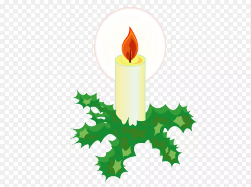 圣诞下载插图-假日蜡烛