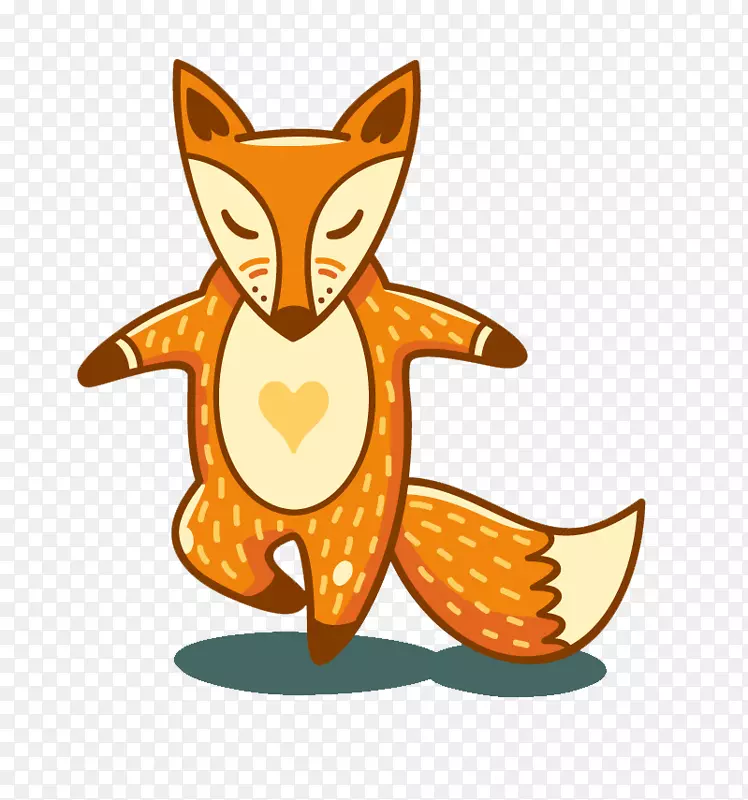 瑜伽-狐狸做瑜伽