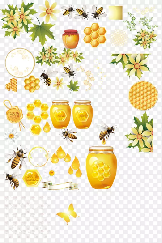 蜜蜂蜂巢-蜜蜂装饰