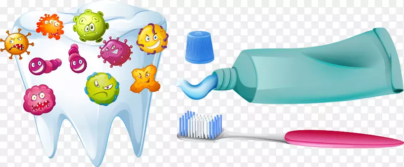 人牙细菌口腔牙刷牙膏载体病毒