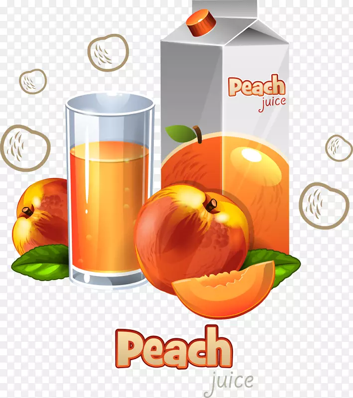 果汁橙汁饮料水果桃子食品杏