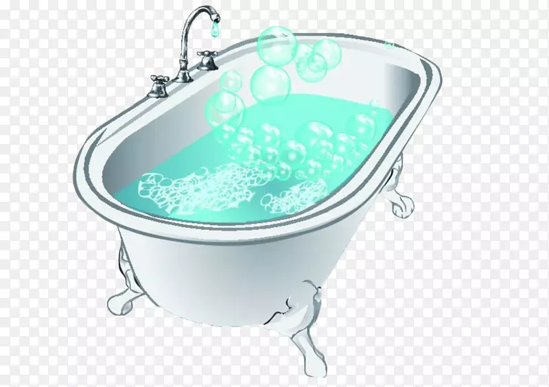 浴缸浴室淋浴夹艺术手绘浴缸泡泡