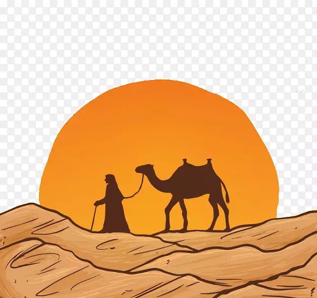 骆驼沙漠绘制-沙漠