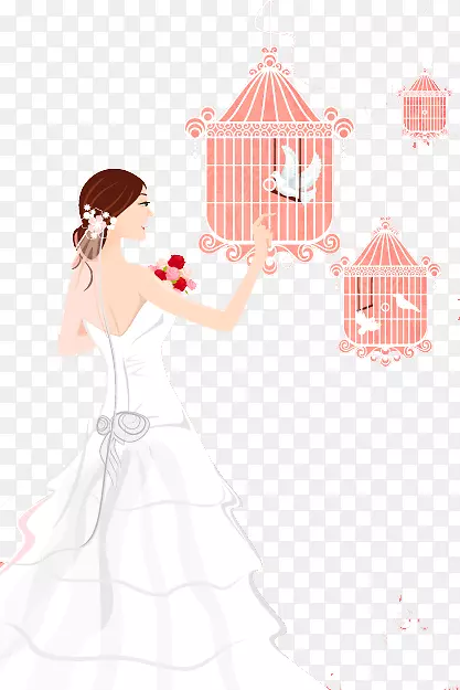 新娘鸟笼-快乐新娘和鸟笼材料图片