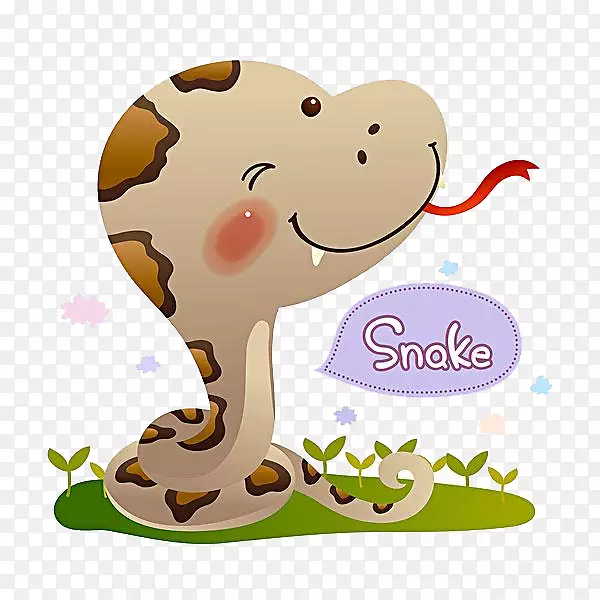 蛇十二生肖插图-可爱的蛇