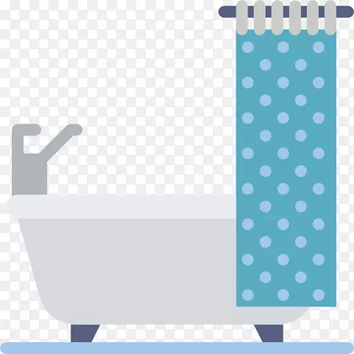 浴缸、浴室、淋浴器、浴盆图标-浅色浴缸
