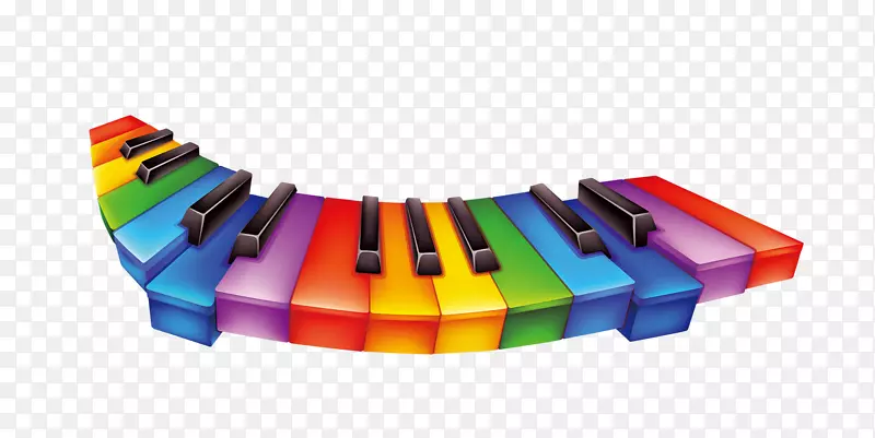 钢琴音符图标彩色钢琴