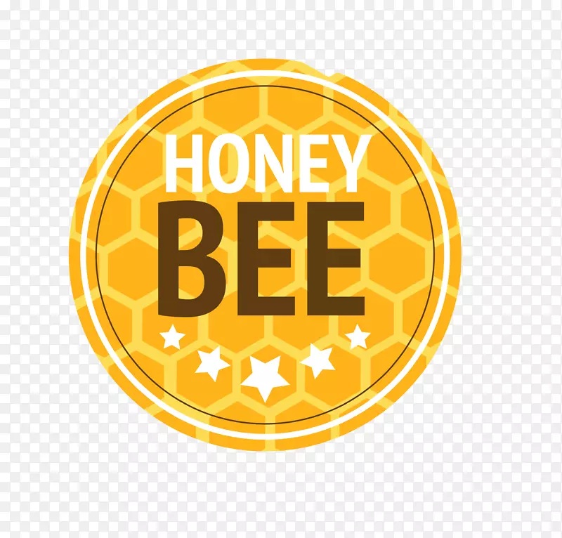 蜜蜂蜂巢-圆形蜂巢蜂蜜标签