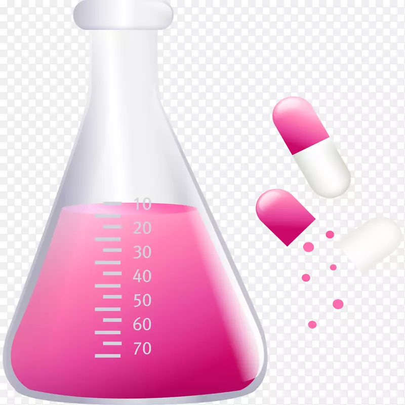 化学瓶化学物质.粉红瓶化学物质