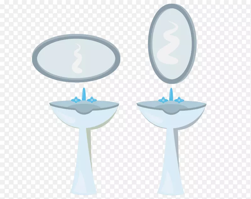 水槽镜.手绘水槽和镜子