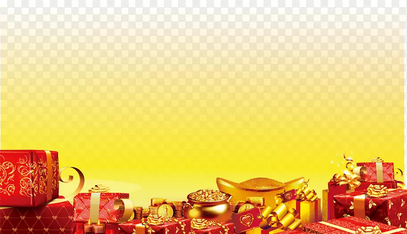 农历新年海报十二生肖农历新年-农历新年礼物黄金遮阳元素