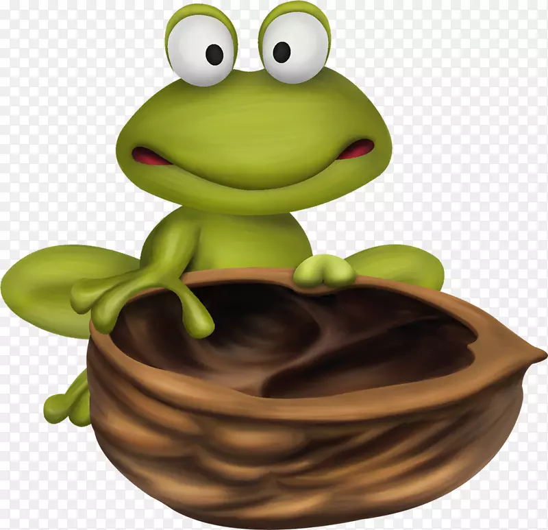 青蛙-卡通可爱的绿色小青蛙画