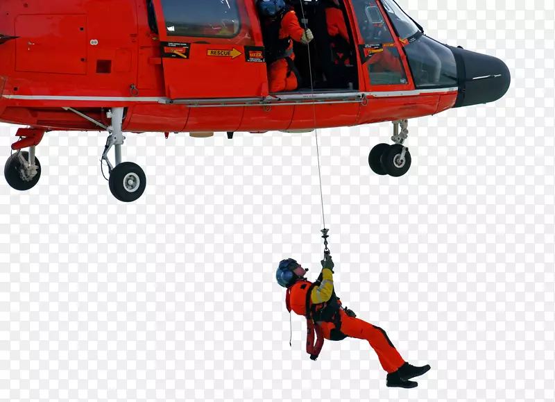 直升机海空救援消防队员海岸警卫队直升机救援