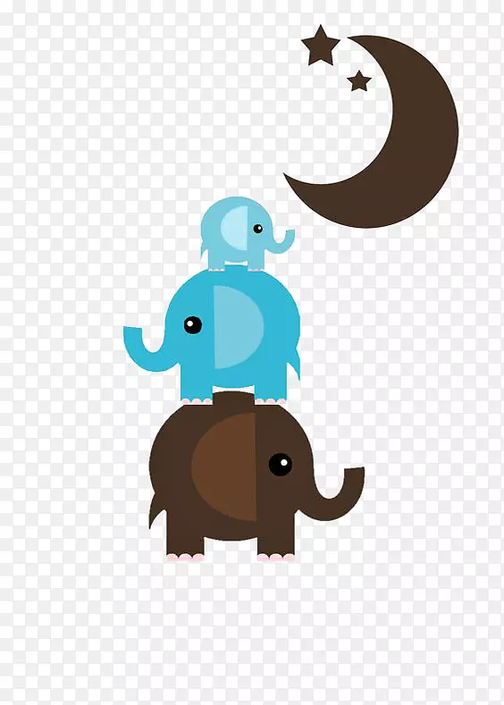 大象婴儿尿布卡通小象
