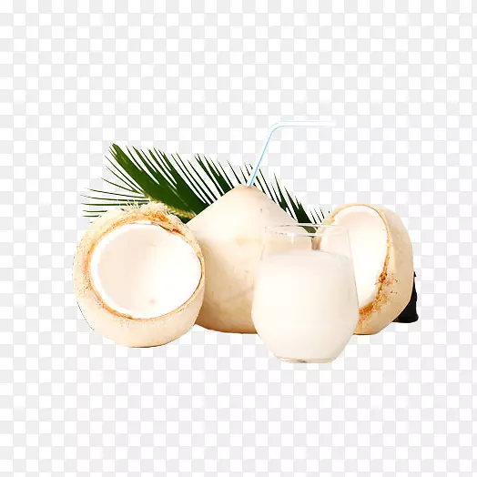 椰子水纳塔椰奶椰子汁椰子棕榈叶