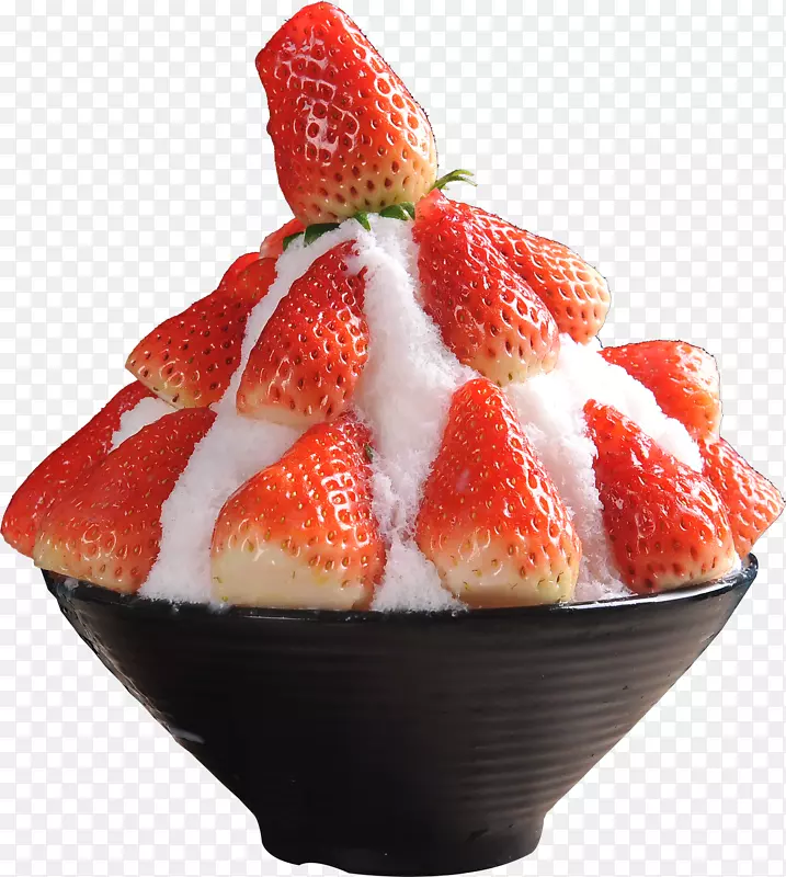 奶昔冰淇淋草莓鲍宾草莓冰