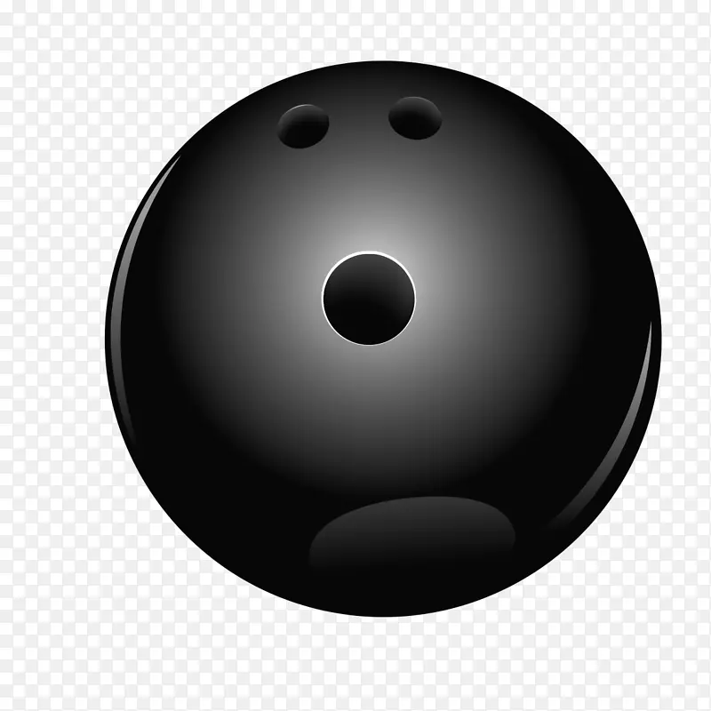 保龄球黑白球角-保龄球黑色图案