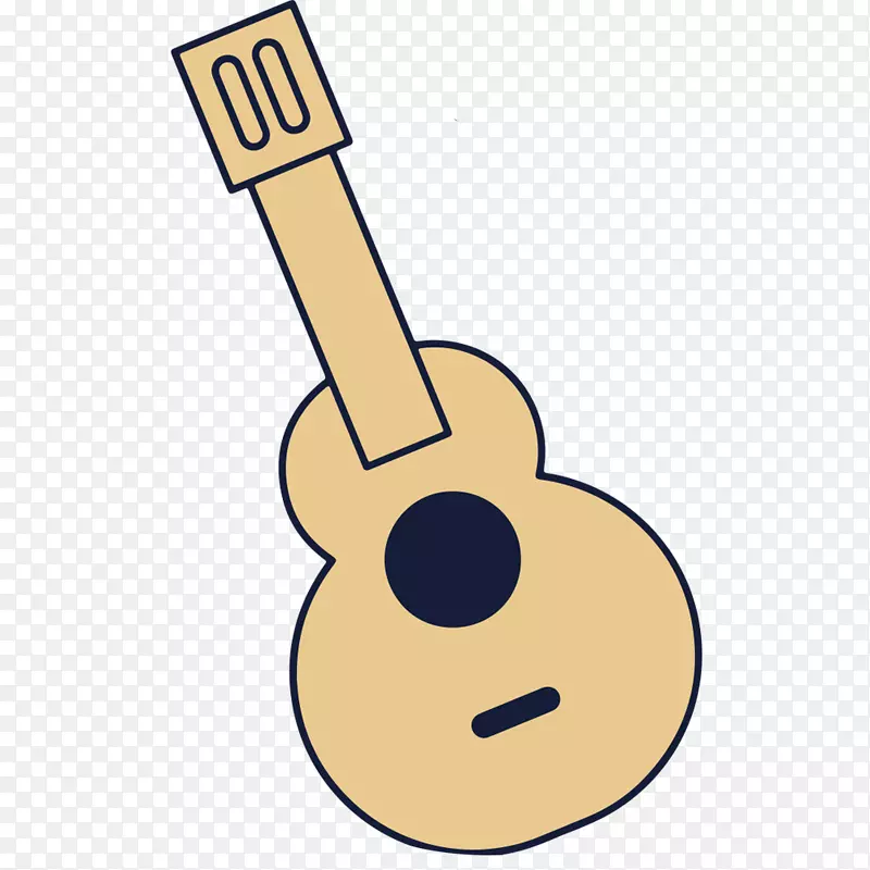 Adobe插画剪贴画-平面吉他