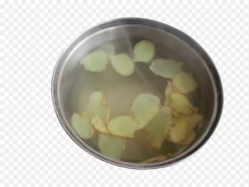 生姜茶素食料理鱼丸姜泡开水