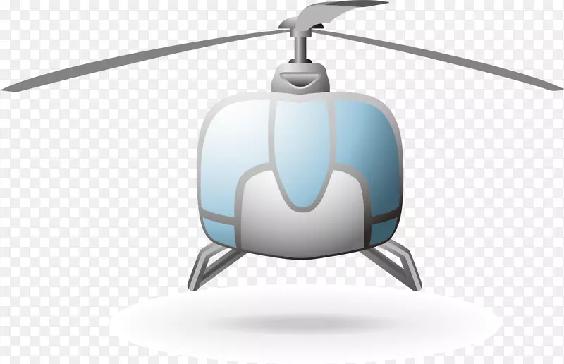 直升机图标-蓝色卡通直升机
