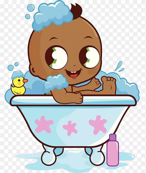 沐浴婴儿浴缸剪贴画-黑色婴儿浴缸