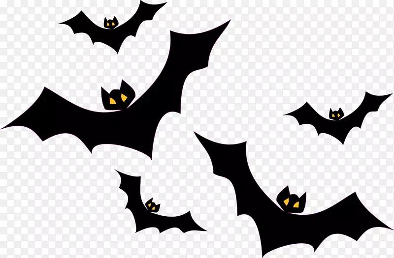 蝙蝠剪贴画-黑色蝙蝠