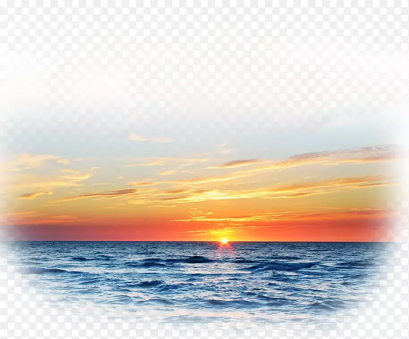 洛杉矶海洋(海洋)黑莓曲线海上日落墙纸-日出在海上视觉装饰图片