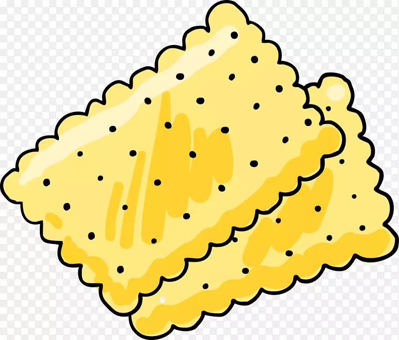 饼干手绘黄色饼干食品