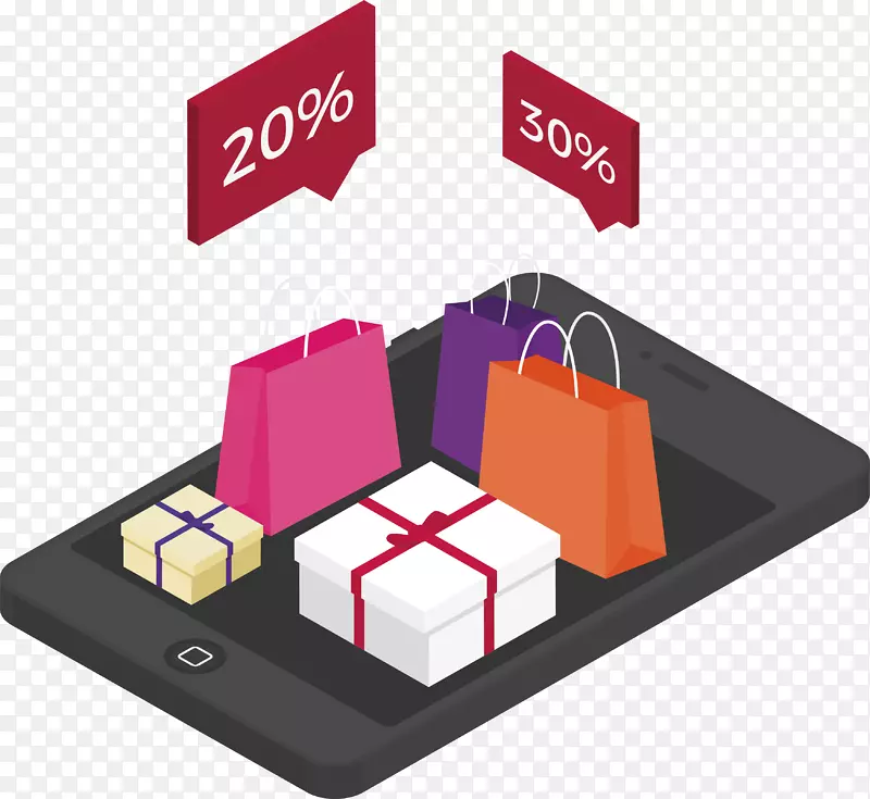网上购物可重复使用购物袋-手机购物袋