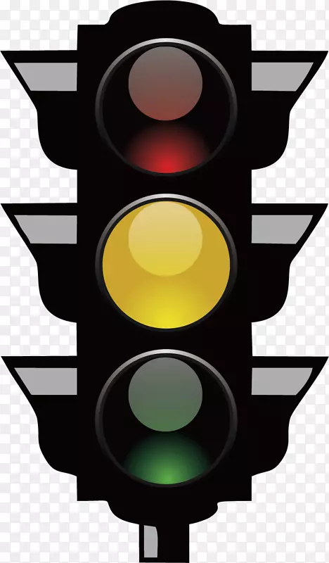 交通信号灯卡通剪辑艺术-创意交通灯