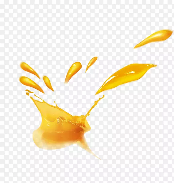 橙汁果冻.果汁、橙汁的飞溅