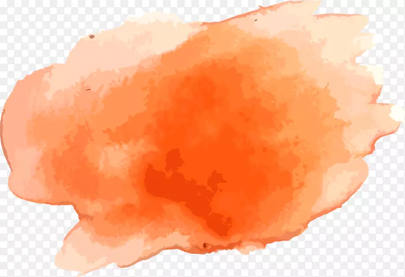 水彩画涂鸦-水彩橙色涂鸦背景