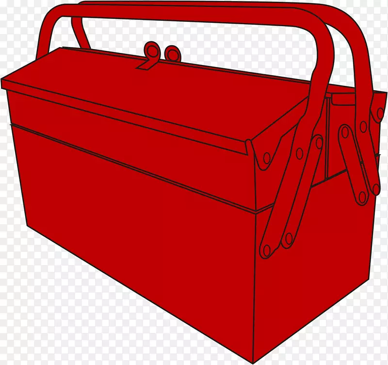 工具箱剪贴画-红色工具箱