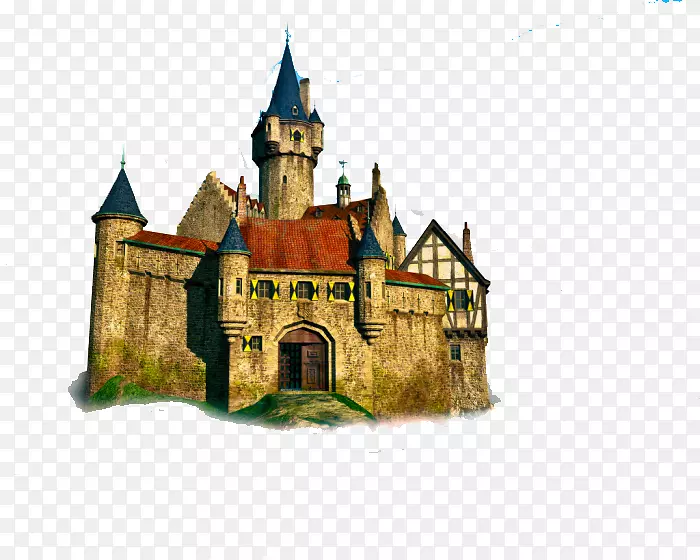 格林童话微软PowerPoint-梦幻城堡卡通图片