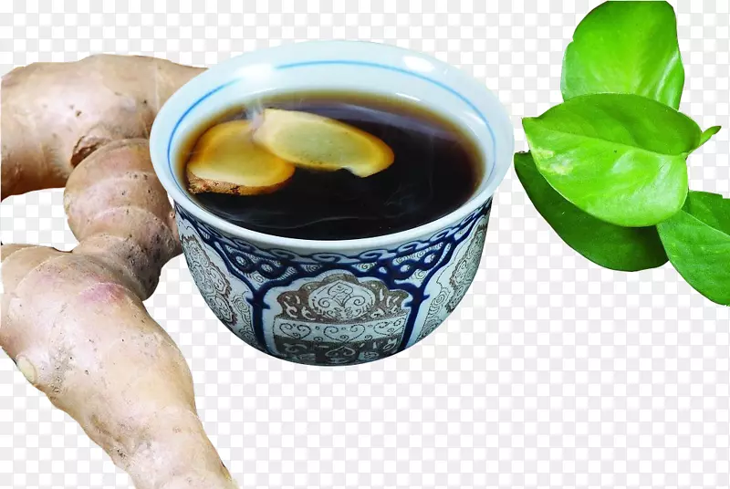 姜茶支气管炎食物咳嗽美女红糖生姜