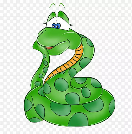 蛇绿蟒蛇剪贴画卡通蛇