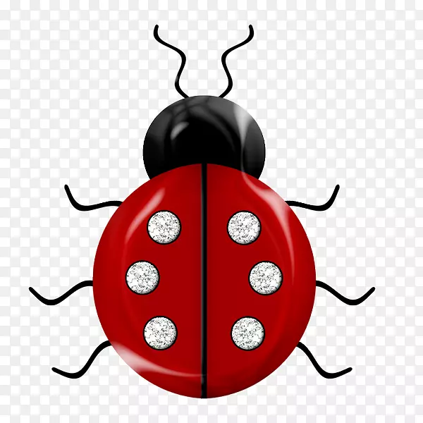 昆虫瓢虫红彩蛋蜂夹艺术-红甲虫
